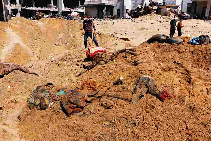 Nearly 400 bodies found in Gaza mass graves indicate torture